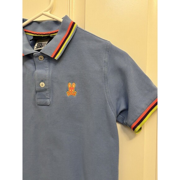 Psycho Bunny Kids Polo Shirt Medium (10-12 Years Old) blue collared  logo - Picture 3 of 7
